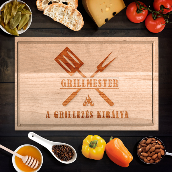 Egyedi vágódeszka - Grillmester