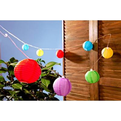 Party  lampion 10LED - gömb, elemes