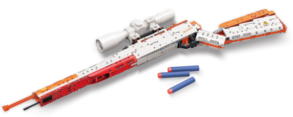 QMAN® 52002 | lego-technic-kompatibilis építőjáték | 747 db építőkocka | Mauser 98k ismétlőpuska– 8x-os nagyítású távcsővel, 10db szivacs tölténnyel - Image 3