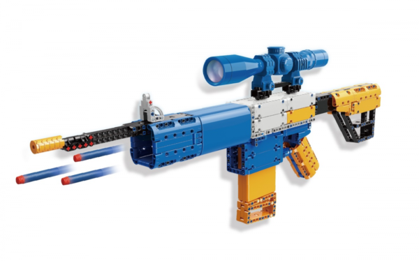 QMAN® 52005 | lego-technic-kompatibilis építőjáték | 629 db építőkocka | M4 gépkarabély automata puska – 8x-os nagyítású távcsővel, 2 tárral, 20db szivacs tölténnyel - Image 5