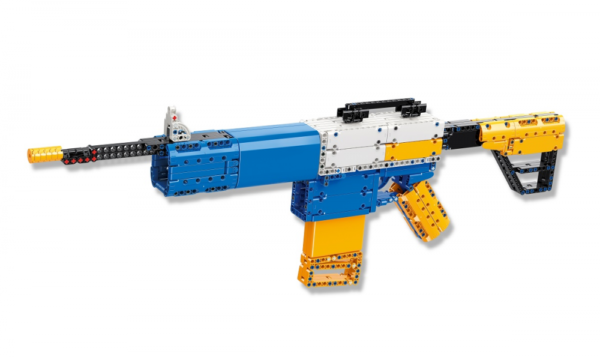 QMAN® 52005 | lego-technic-kompatibilis építőjáték | 629 db építőkocka | M4 gépkarabély automata puska – 8x-os nagyítású távcsővel, 2 tárral, 20db szivacs tölténnyel - Image 4