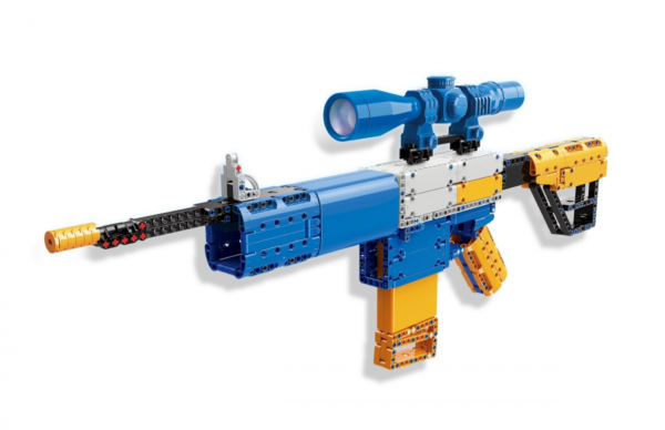 QMAN® 52005 | lego-technic-kompatibilis építőjáték | 629 db építőkocka | M4 gépkarabély automata puska – 8x-os nagyítású távcsővel, 2 tárral, 20db szivacs tölténnyel - Image 3