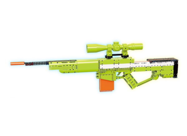 QMAN® 52006 | lego-technic-kompatibilis építőjáték | 678 db építőkocka | AWM mesterlövész puska – 8x-os nagyítású távcsővel, 2 tárral, 20db szivacs tölténnyel - Image 2