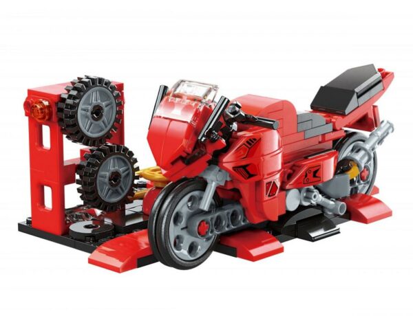 QMAN® 42101 | lego-kompatibilis építőjáték | 305 db építőkocka | 3-az-1-ben Gőzmozdony, Motorkerékpár vagy Úthenger - Image 4