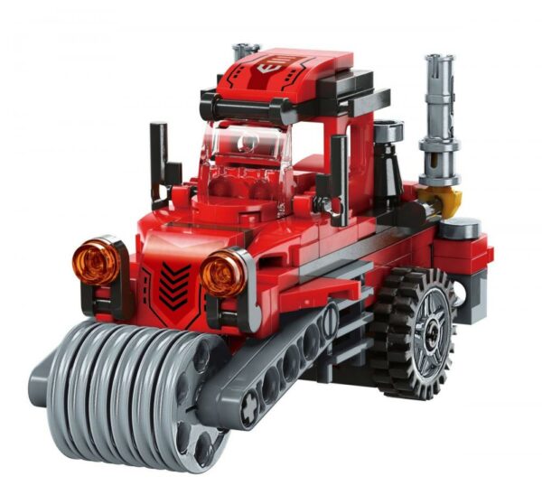 QMAN® 42101 | lego-kompatibilis építőjáték | 305 db építőkocka | 3-az-1-ben Gőzmozdony, Motorkerékpár vagy Úthenger - Image 3