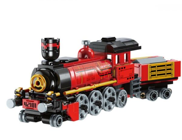 QMAN® 42101 | lego-kompatibilis építőjáték | 305 db építőkocka | 3-az-1-ben Gőzmozdony, Motorkerékpár vagy Úthenger - Image 2