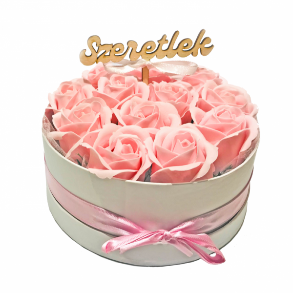 Szappanrózsa box, fehér rózsadoboz - Image 4