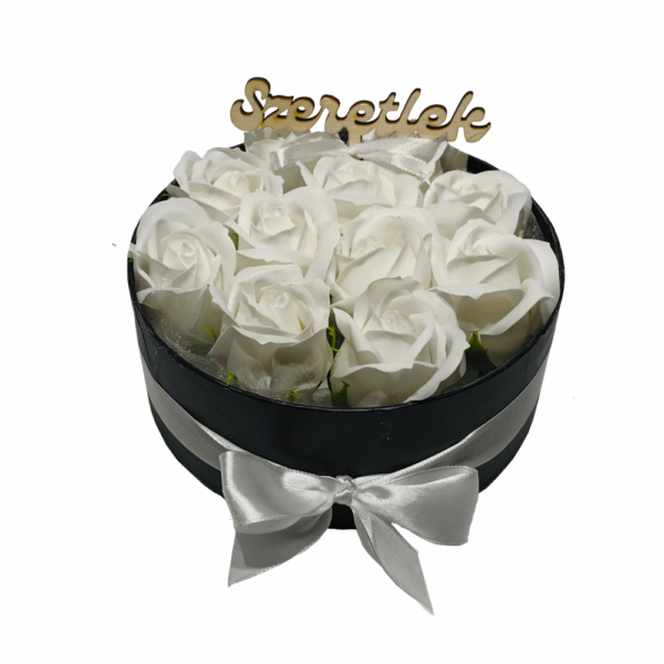 Szappanrózsa box, fekete rózsadoboz - Image 3