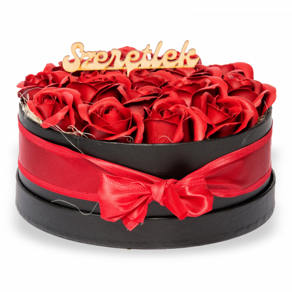 Szappanrózsa box, fekete rózsadoboz - Image 6