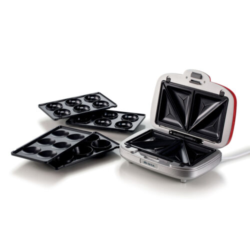 Ariete 1972.RD Party Time 3:1 szendvics-, muffin és fánksütő, piros - Image 5