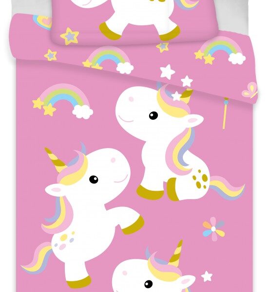 Unikornis Fun ágyneműhuzat 135×200 cm, 80×80 cm