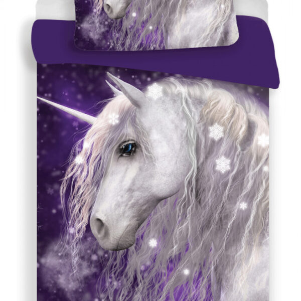 Unikornis Purple ágyneműhuzat 140×200cm, 70×90 cm