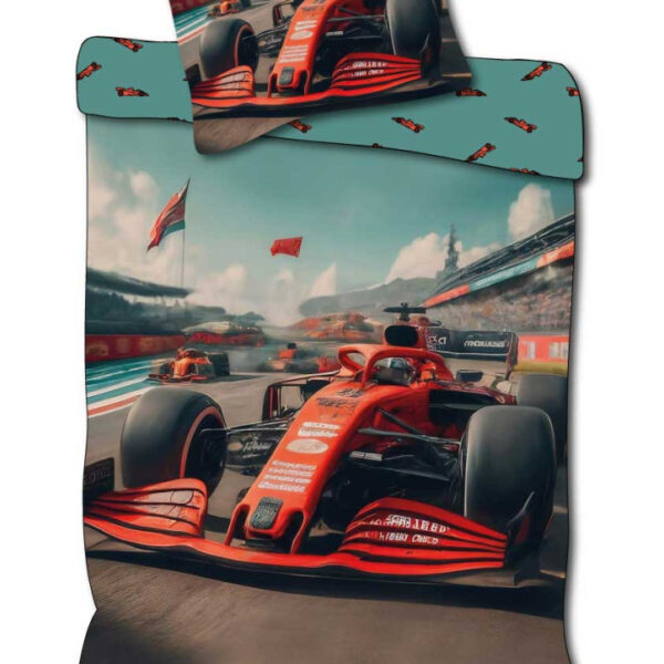 Forma 1 Race gyerek, ovis ágyneműhuzat 100×135cm, 40×60 cm