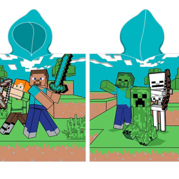 Minecraft Diamond Defender strand törölköző poncsó 50x115 cm