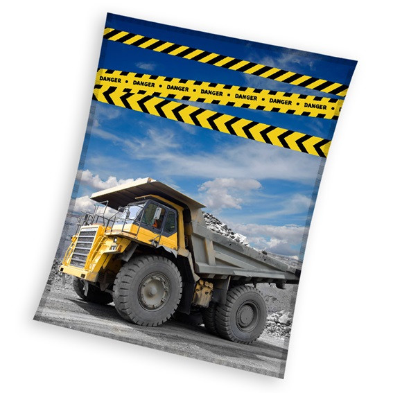 Építkezés Danger coral fleece polár takaró 130x170cm