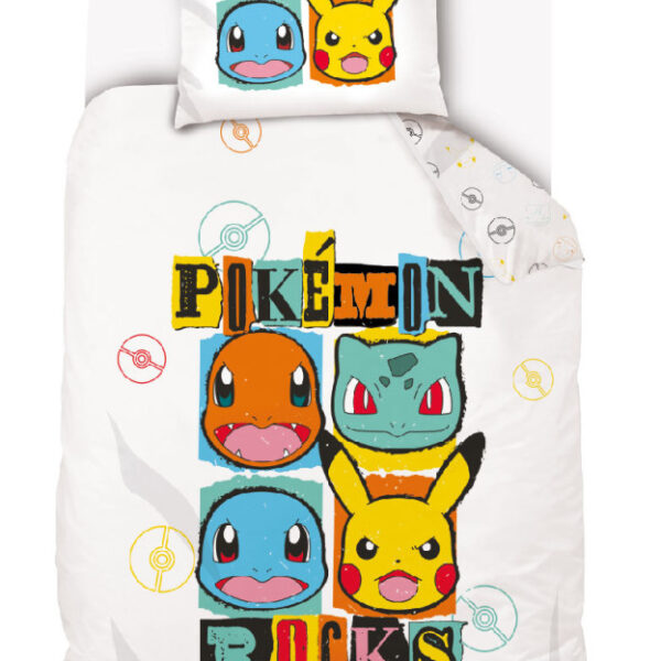 Pokémon Rocks ágyneműhuzat 140×200cm, 70×90 cm