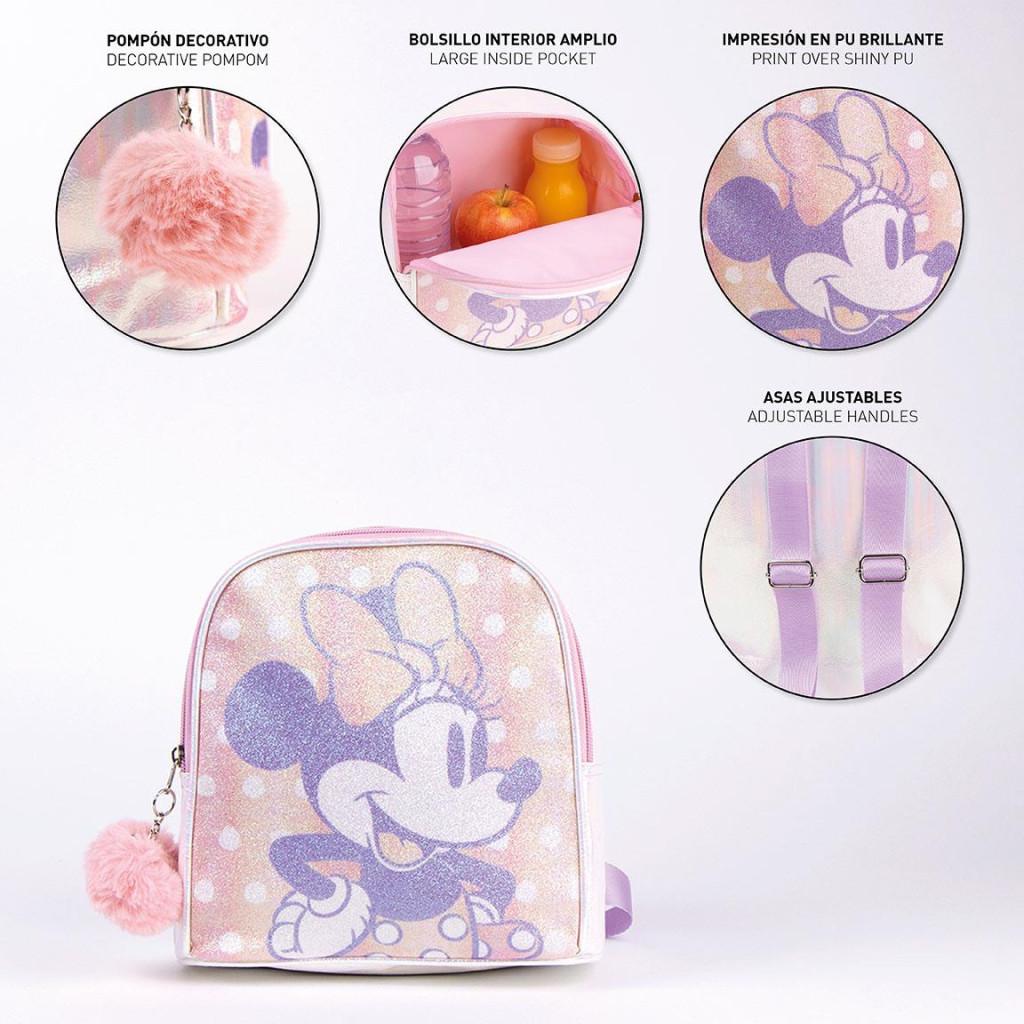 Disney Minnie Dots hologrammos hátizsák, táska 21 cm - Image 5
