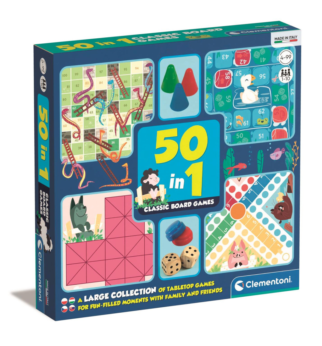 Klasszikus Game Night játékgyűjtemény 50 az 1-ben