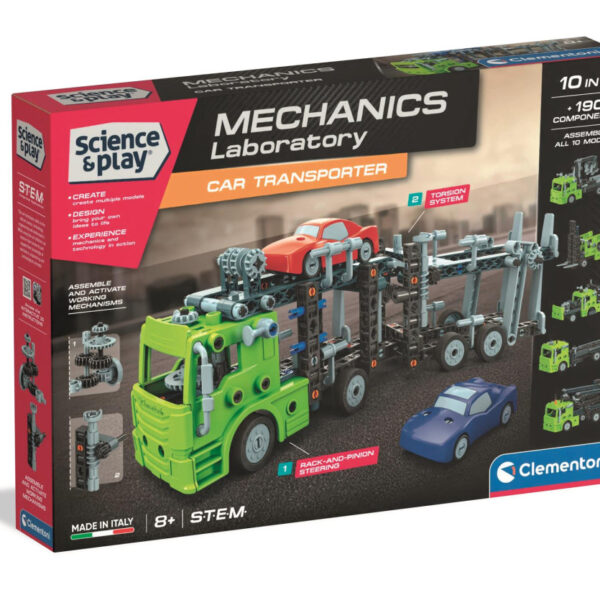 Autószállító Mechanics 10 az 1-ben építőjáték Clementoni