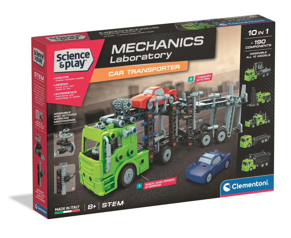 Autószállító Mechanics 10 az 1-ben építőjáték Clementoni