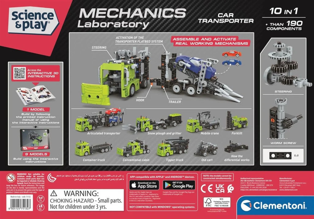 Autószállító Mechanics 10 az 1-ben építőjáték Clementoni - Image 3