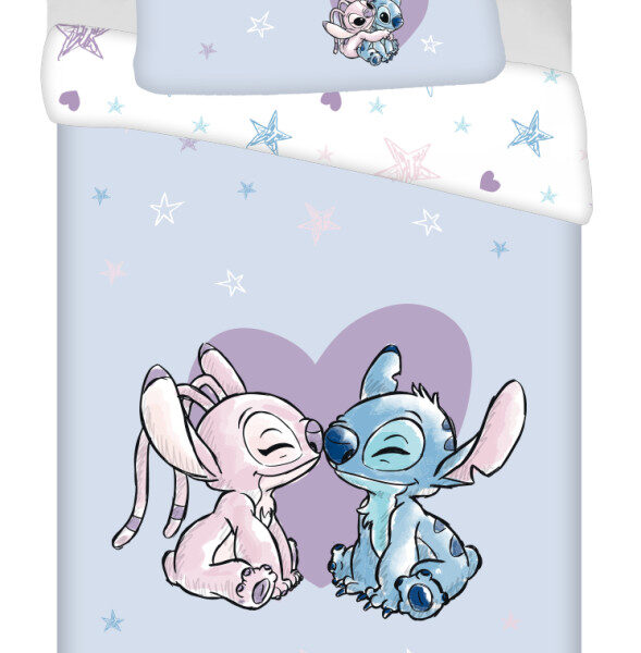 Disney Lilo és Stitch, A csillagkutya Heart ágyneműhuzat 140×200cm, 70×90 cm