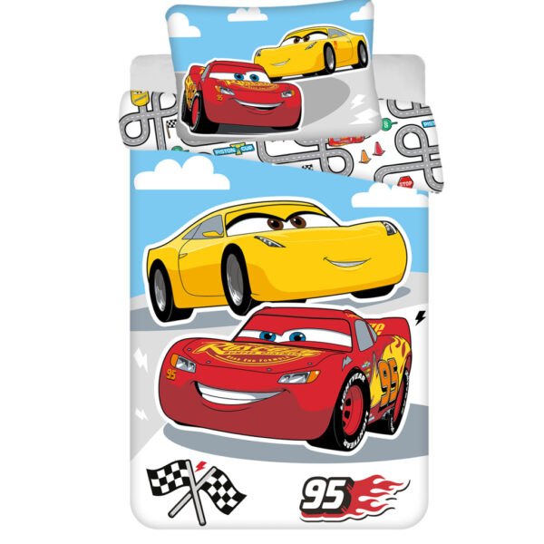 Disney Verdák Road gyerek, ovis ágyneműhuzat 100×135cm, 40×60 cm