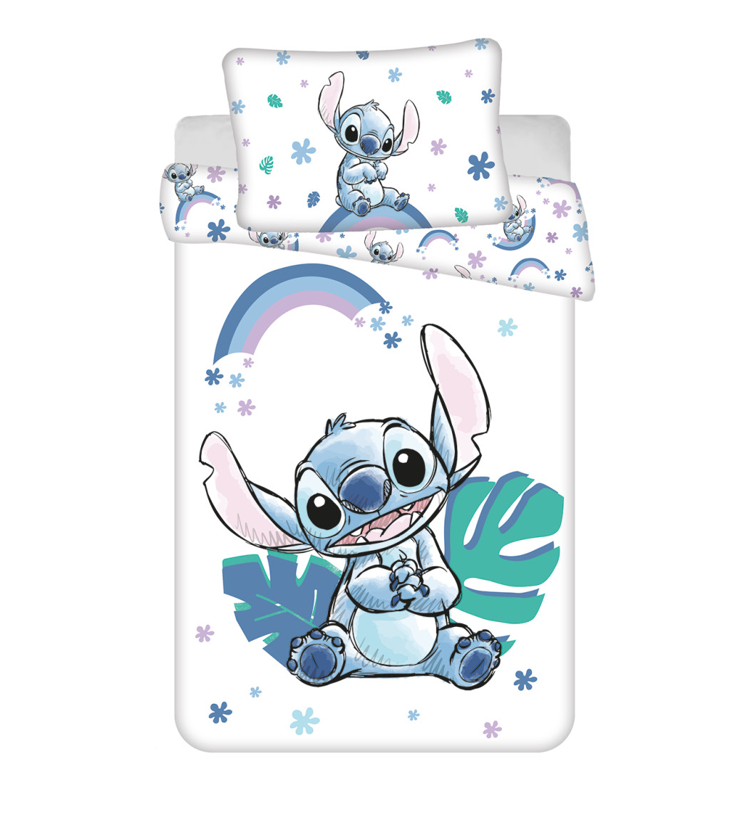 Disney Lilo és Stitch, A csillagkutya Rainbow gyerek, ovis ágyneműhuzat 100×135 cm, 40×60 cm