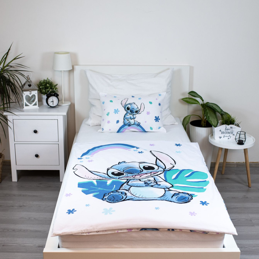 Disney Lilo és Stitch, A csillagkutya Rainbow gyerek, ovis ágyneműhuzat 100×135 cm, 40×60 cm - Image 2