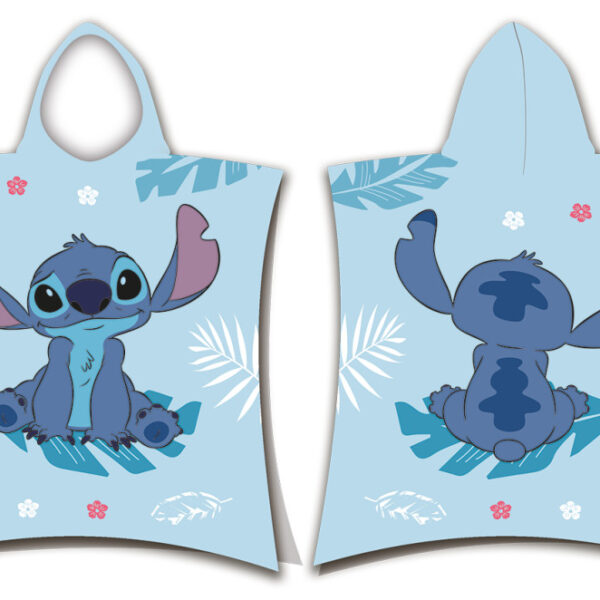 Disney Lilo és Stitch, A csillagkutya Blue strand törölköző poncsó 50x115 cm