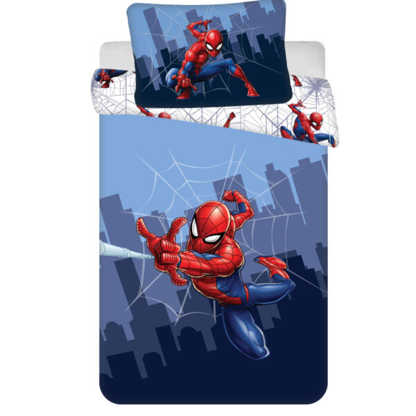 Pókember City Swinger gyerek, ovis ágyneműhuzat 100×135 cm, 40×60 cm