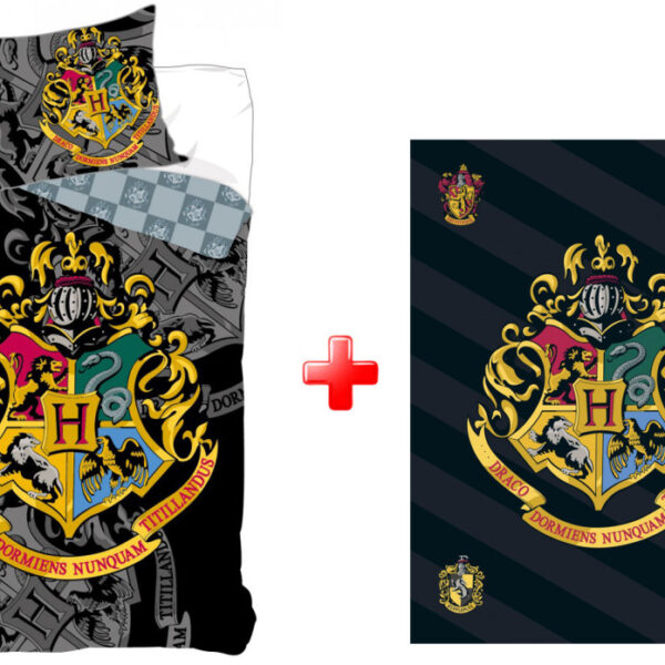 Harry Potter Houses ágyneműhuzat és polár takaró szett